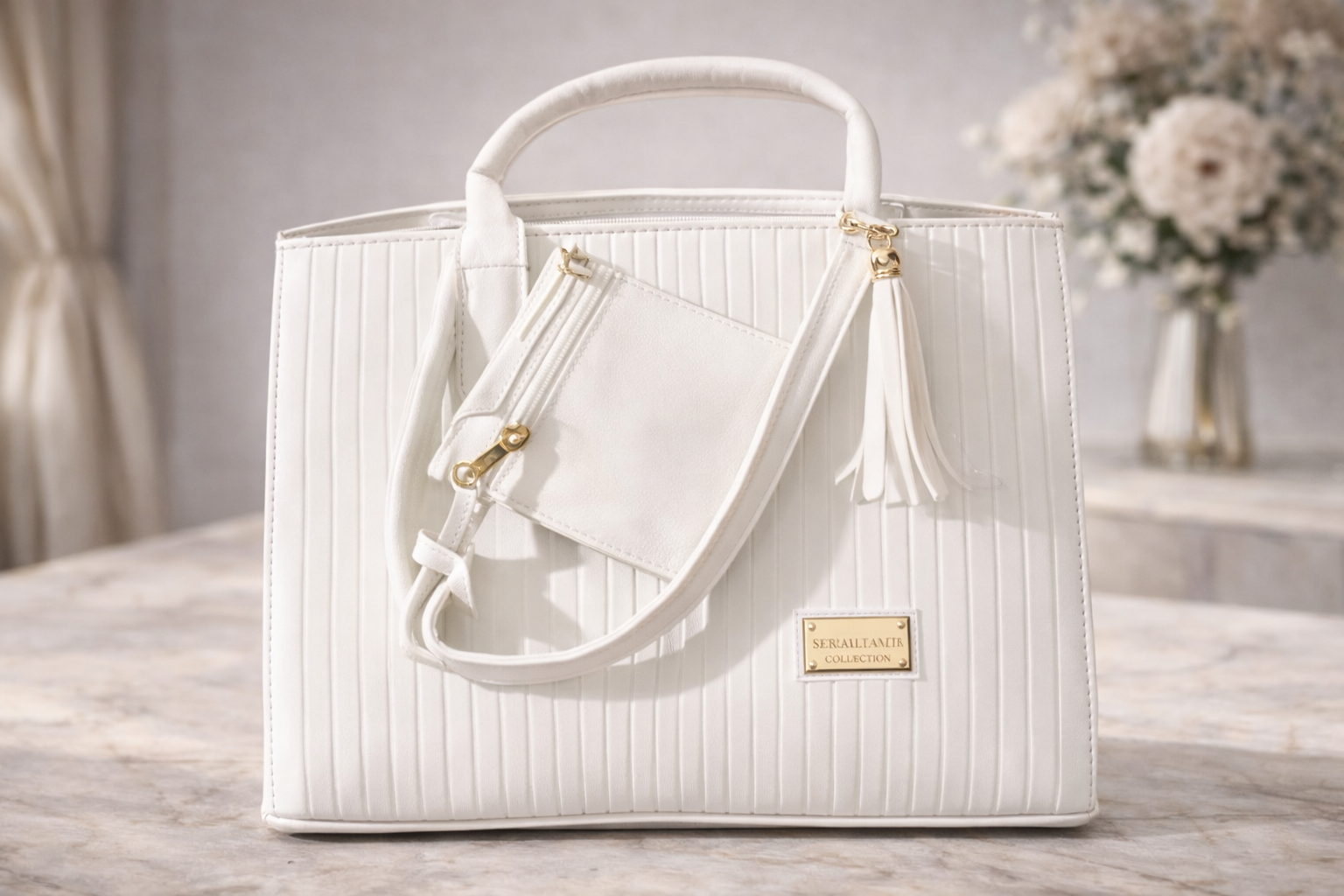 Bolso Blanco con Monedero