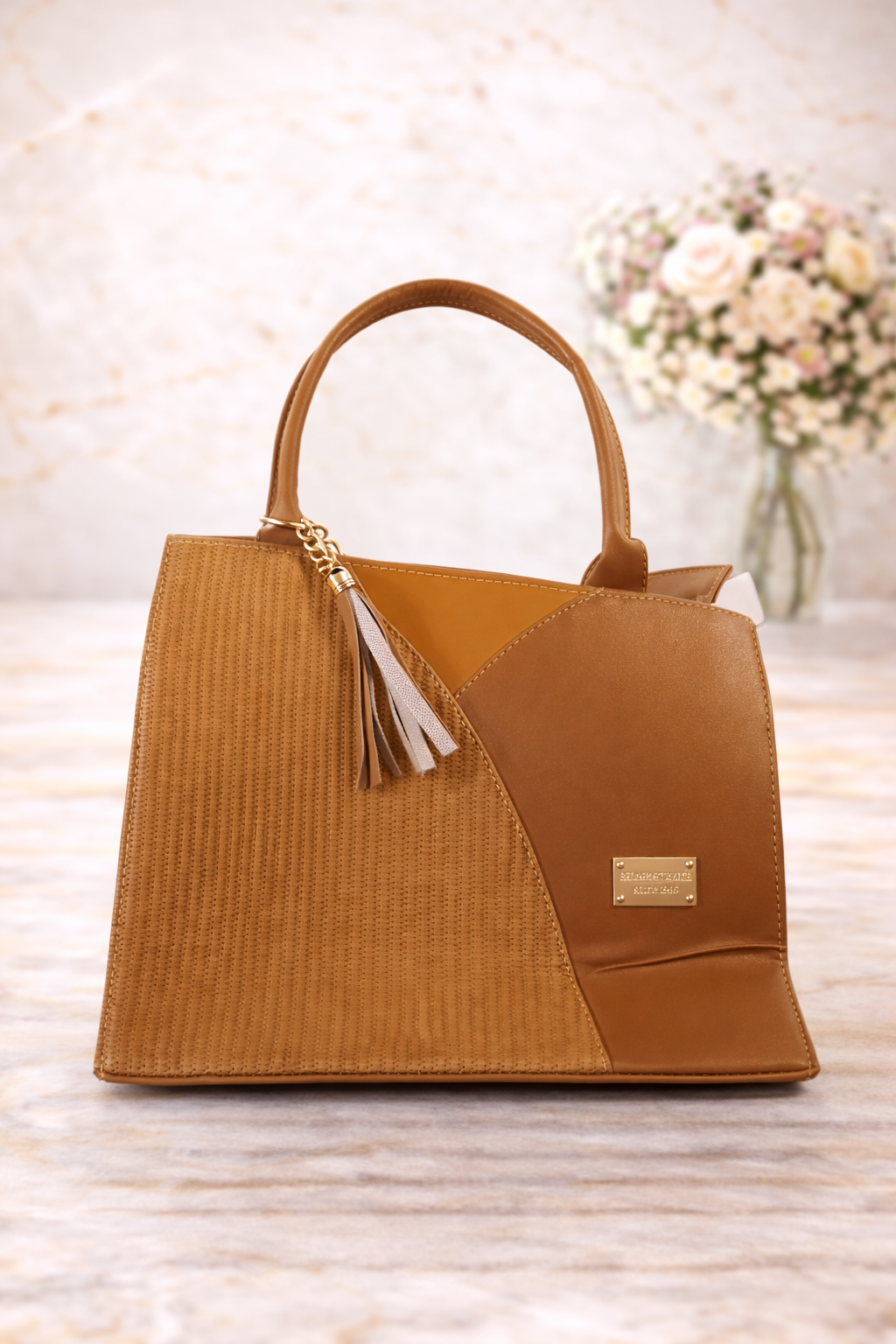 Bolso Camel Bicolor Yute