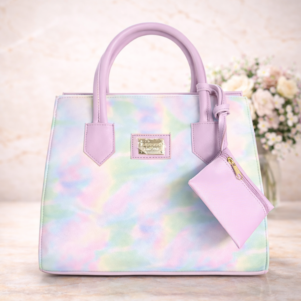 Bolso Tie-Dye Pastel con Monedero a Juego