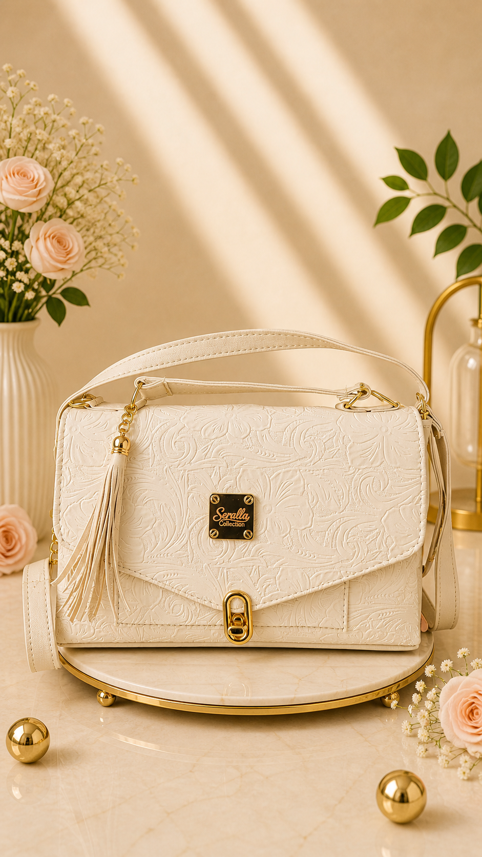 Bolso Elegante Blanco Seralla – Edición Encanto