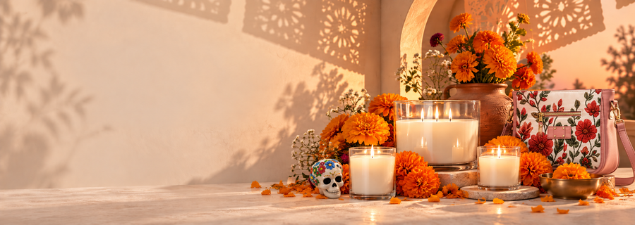 Ambientación elegante de Día de Muertos para Seralla Collection