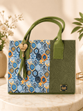 Bolso Artesanal Verde Seralla – Edición Terra Azul - SERALLA COLLECTION