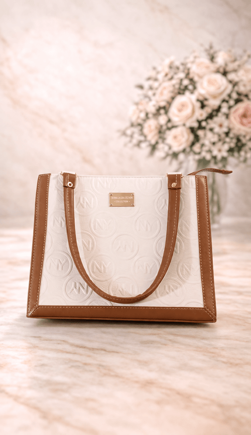 Bolso Blanco y Café - SERALLA COLLECTION