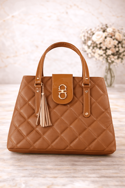 Bolso Café Acolchado para Dama - SERALLA COLLECTION