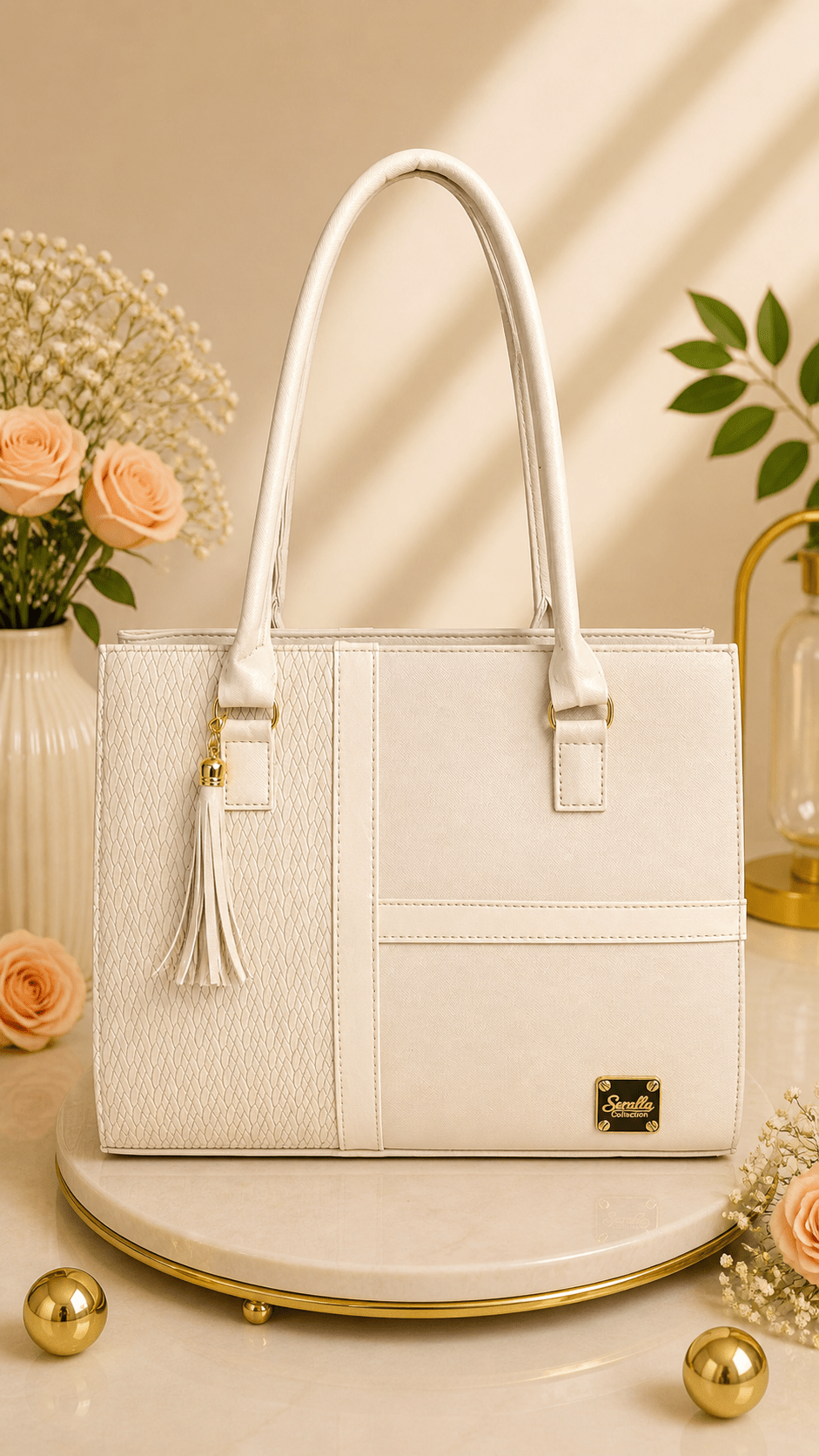 Bolso Elegante Beige Seralla – Edición Pureza - SERALLA COLLECTION