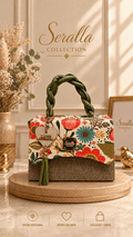 Bolso Floral Artesanal Verde Seralla – Edición Raíces Naturales - SERALLA COLLECTION
