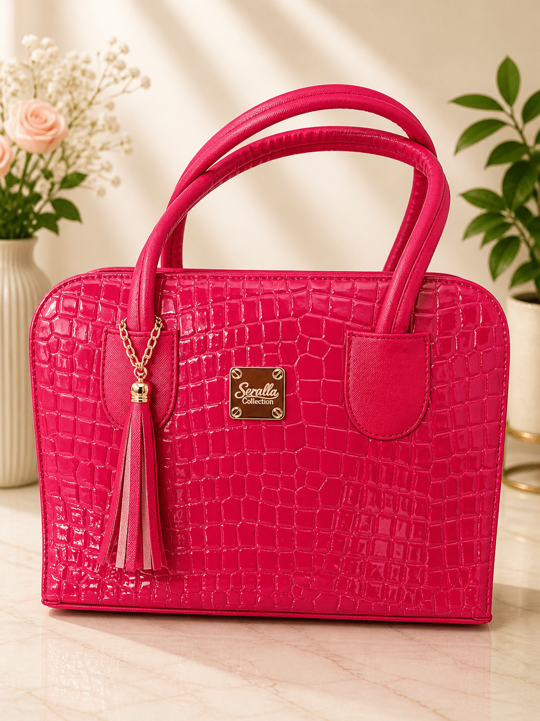 Bolso Fucsia Texturizado Seralla – Edición Impacto - SERALLA COLLECTION