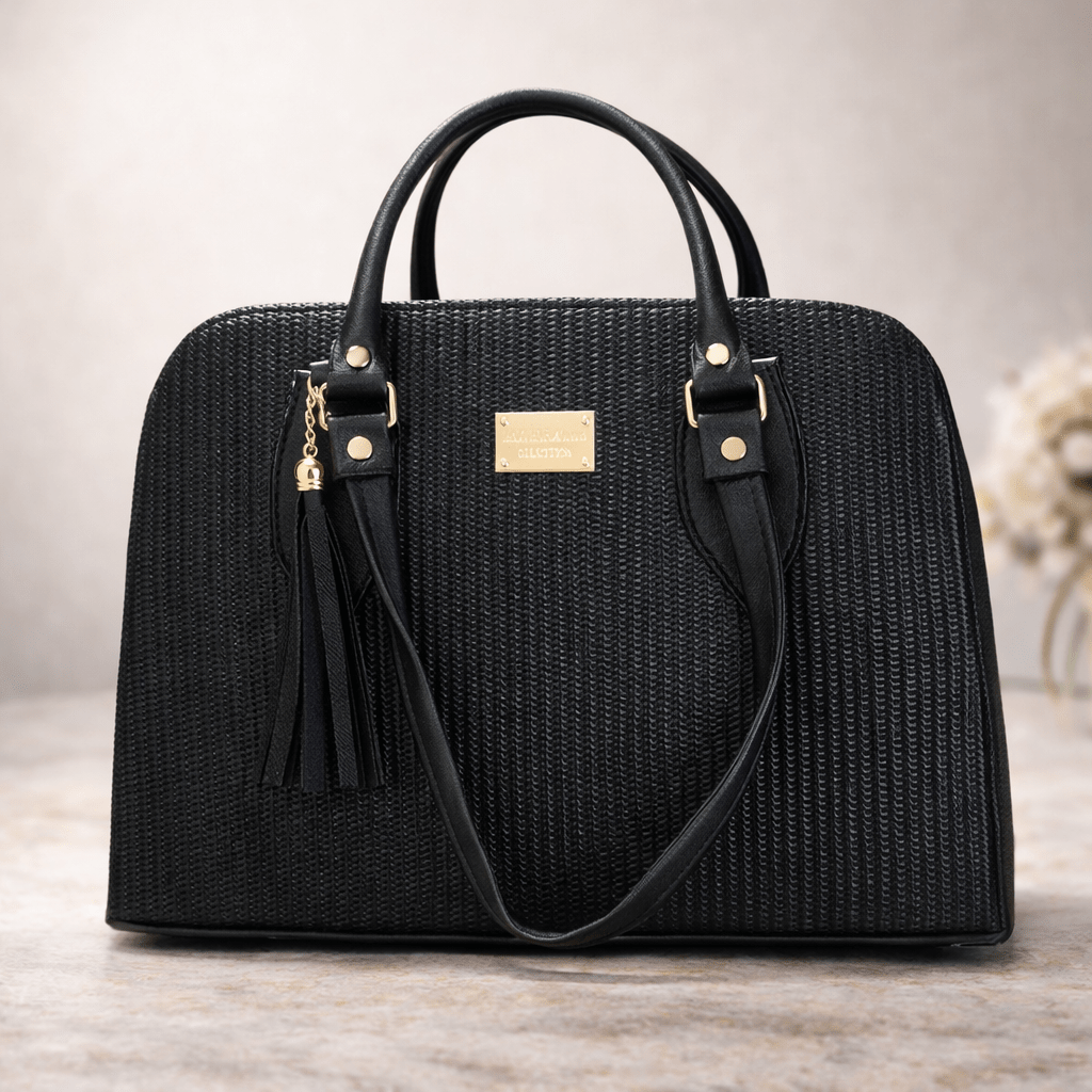 Bolso Rafia Negro - SERALLA COLLECTION