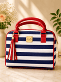 Bolso Rayas Azul Seralla – Edición Marina - SERALLA COLLECTION