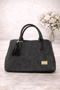 Bolso Tweed Gris - SERALLA COLLECTION